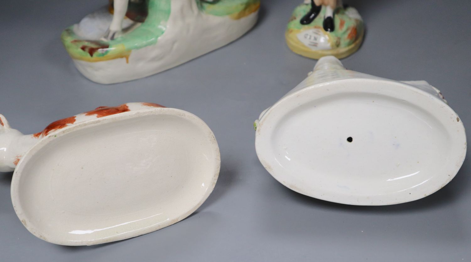 Victorian Staffordshire pottery including Grace Darling and Gin/Water, later 21cm